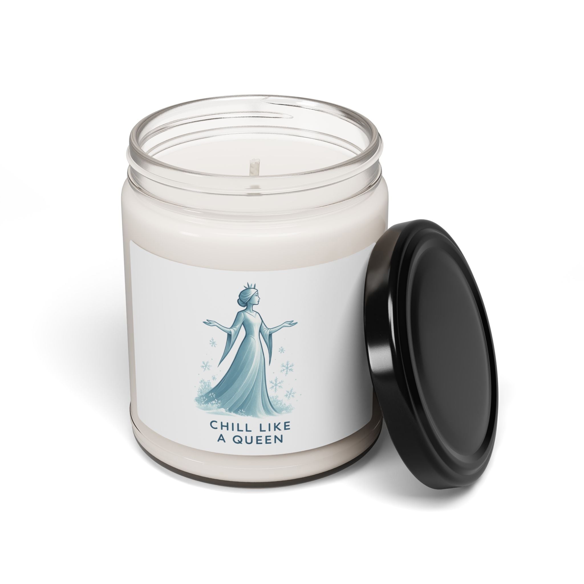 Chill Like a Queen Soy Candle — 9oz Scented Jar (Winter Floral)