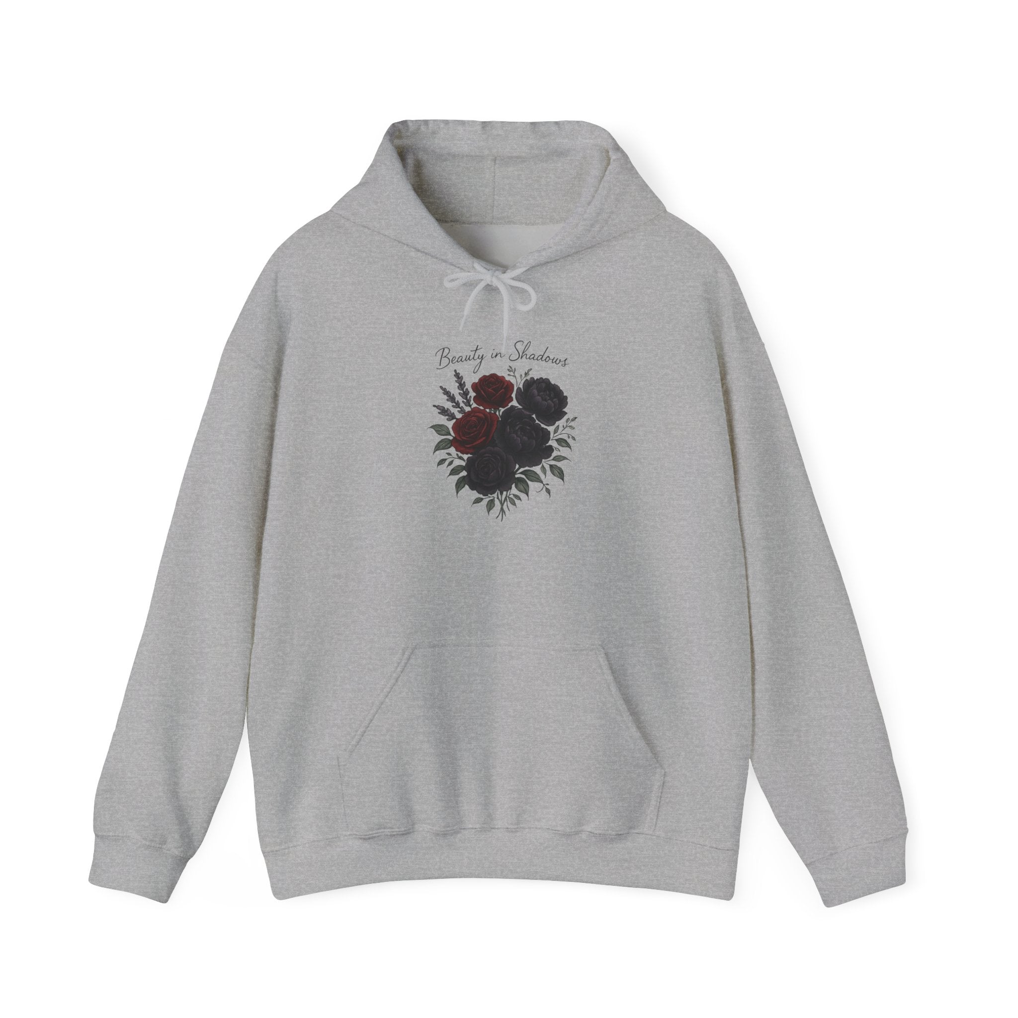 Floral Moon Hoodie — 'Beauty in Darkness' Graphic Pullover
