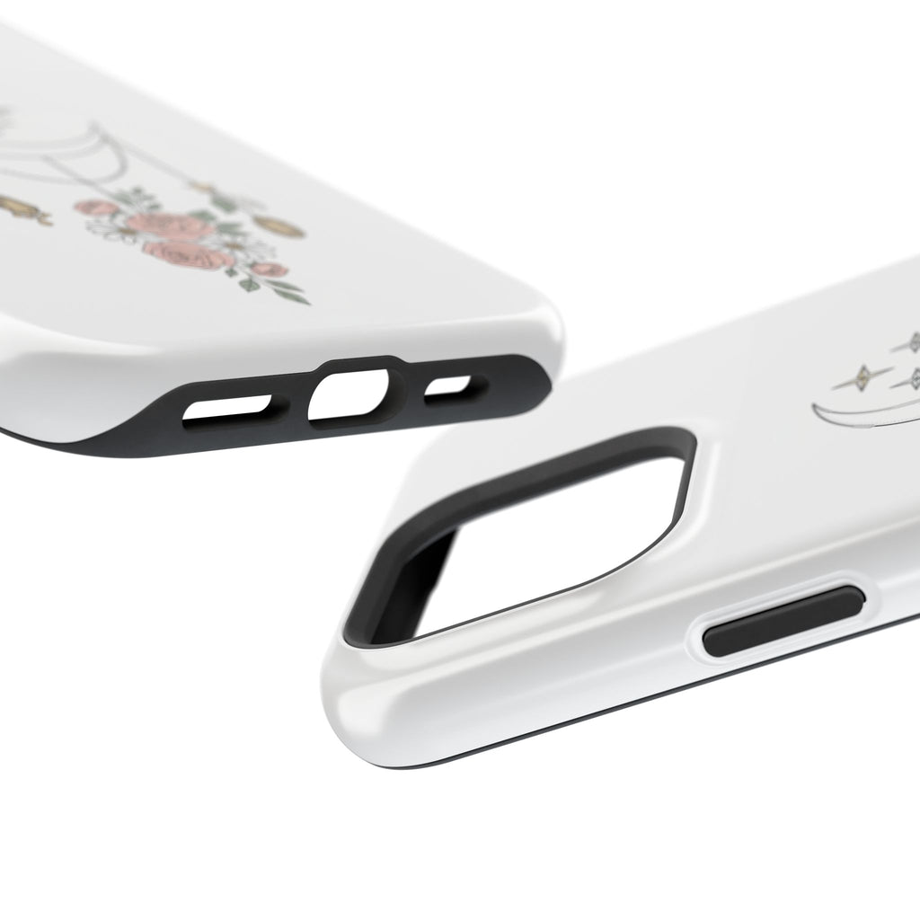 Moon & Roses Magnetic Impact Phone Case — Celestial Floral iPhone Cover