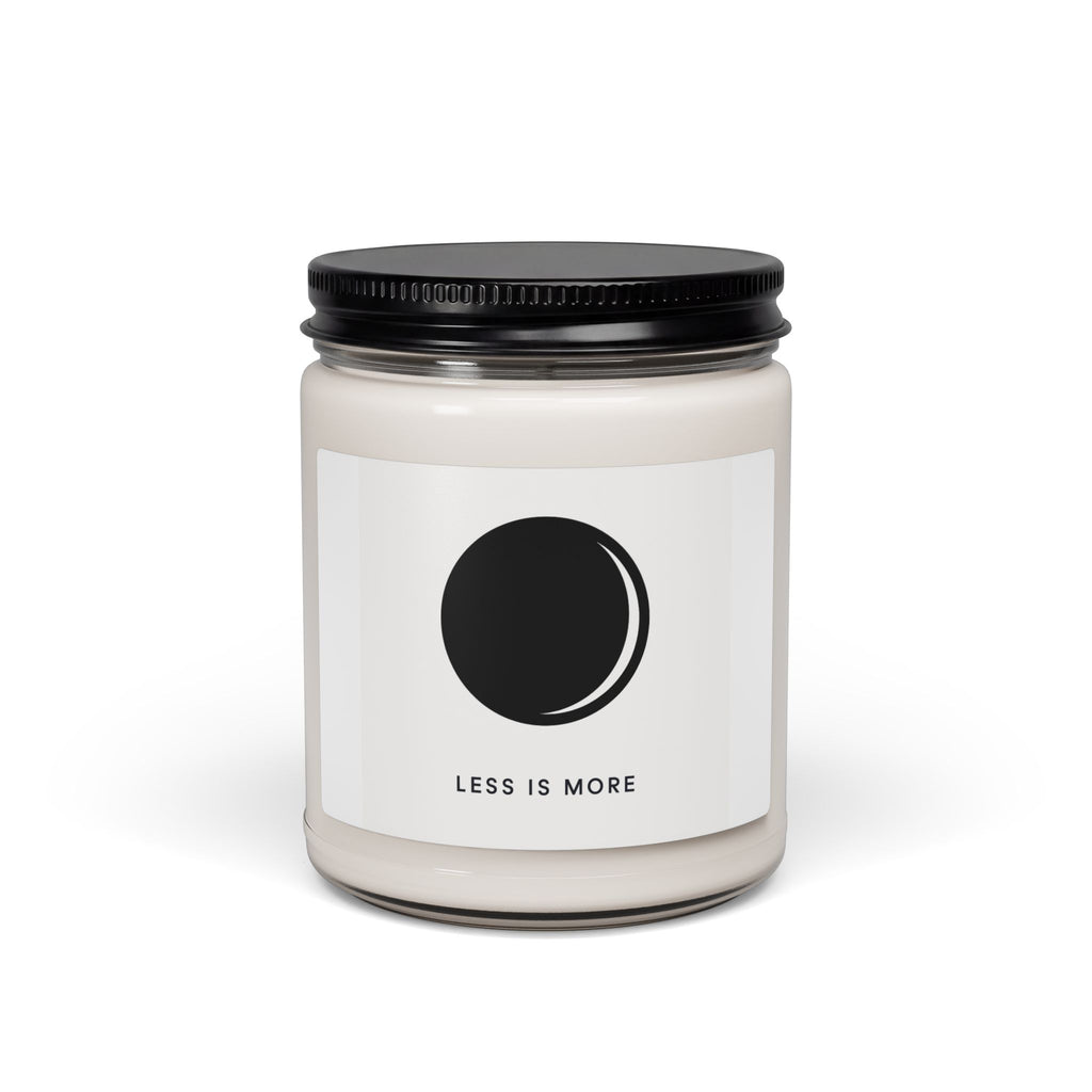 Minimalist Soy Candle 9oz — "Less Is More" Scented Jar