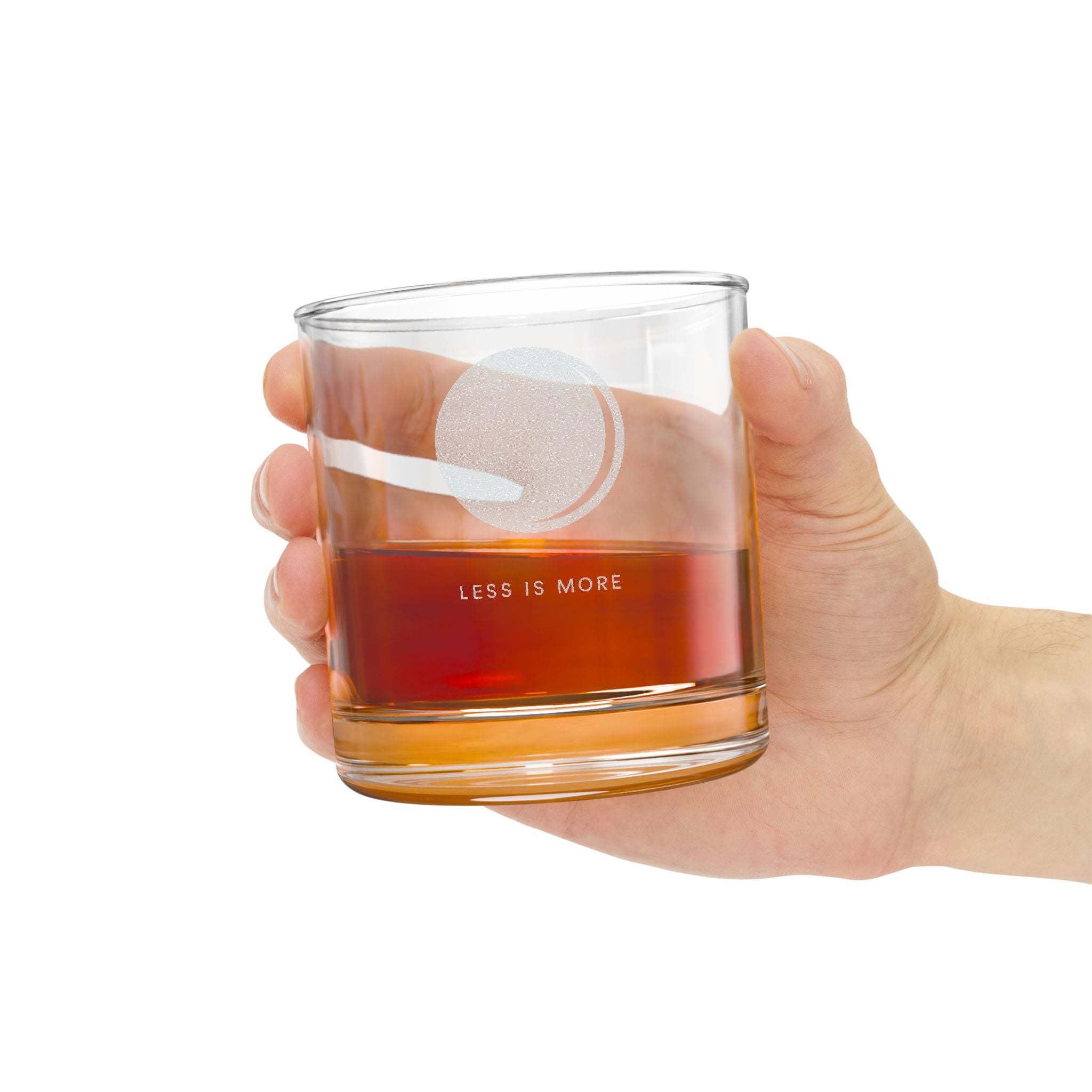 Engraved Whiskey Glass 10.5oz — Personalized Round Monogram Rocks Glass