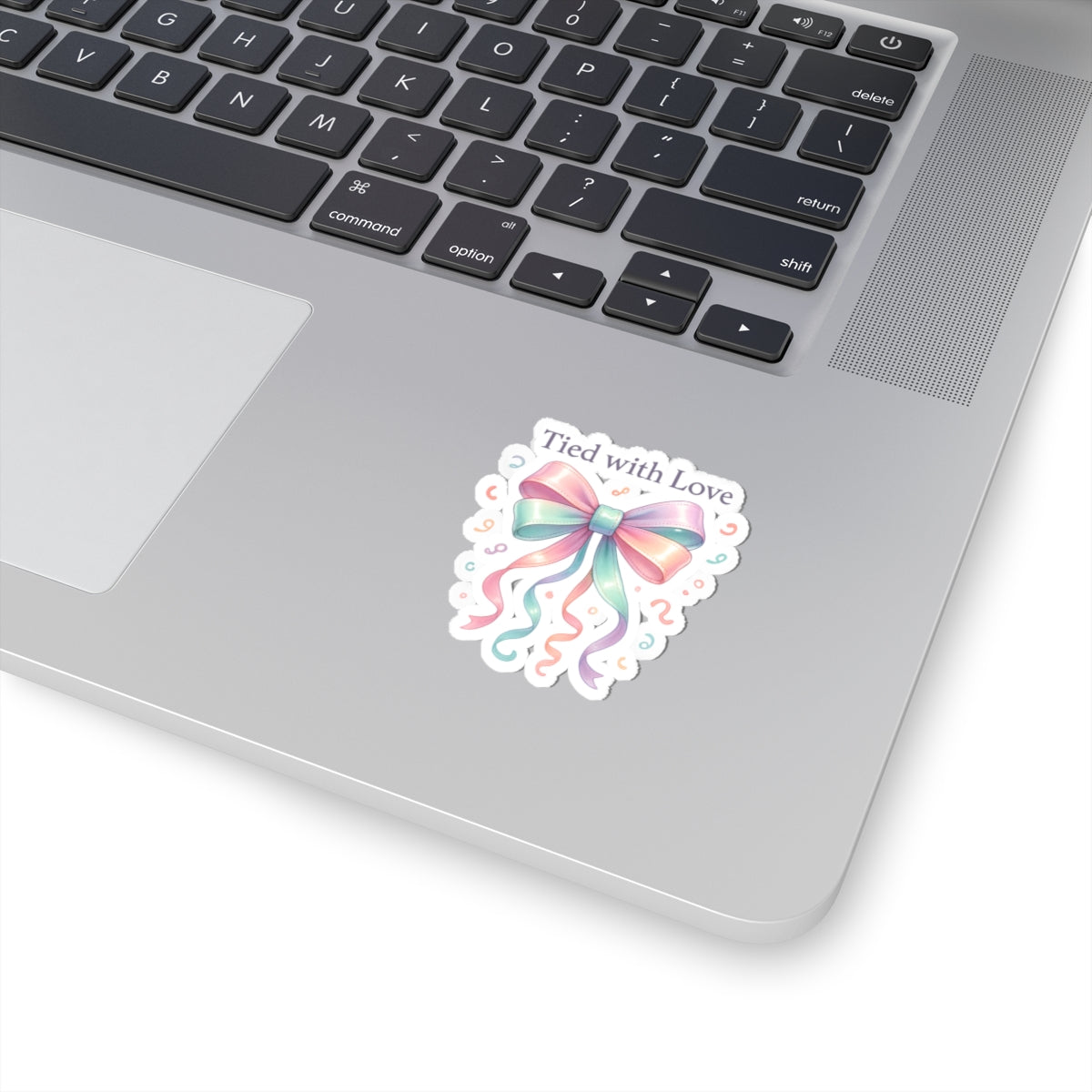 Tied with Love Pastel Bow Sticker — Cute Kiss-Cut Decorative Sticker for Gifts, Laptops & Scrapbooking