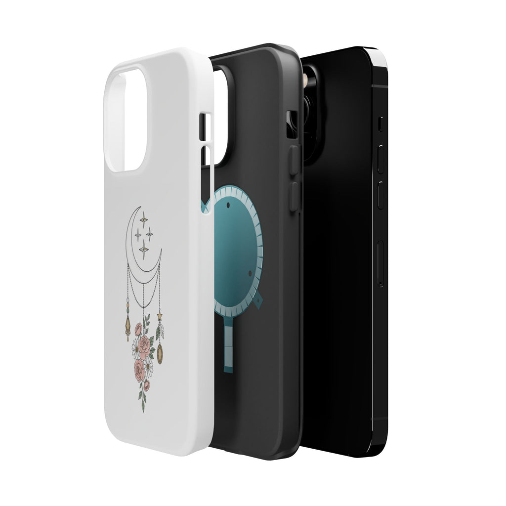 Moon & Roses Magnetic Impact Phone Case — Celestial Floral iPhone Cover