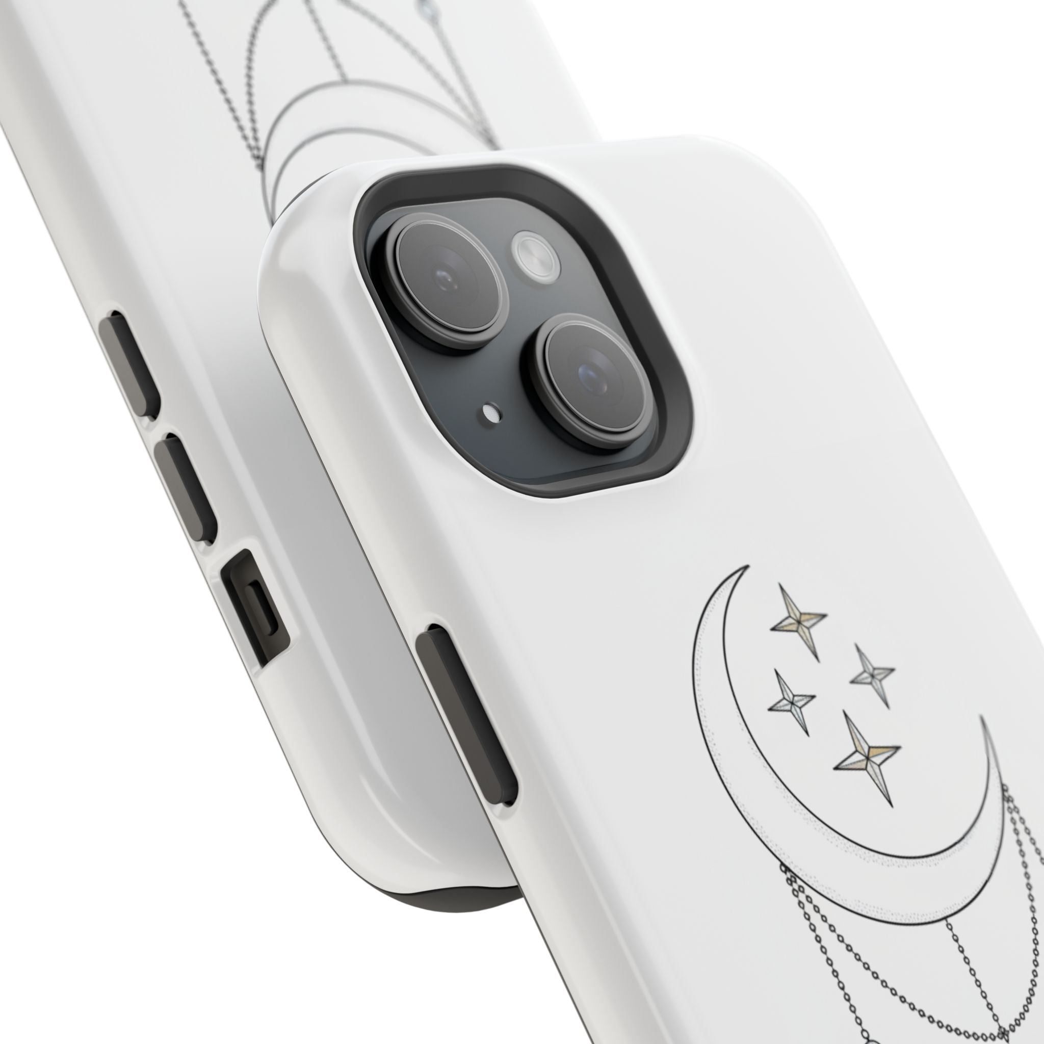 Moon & Roses Magnetic Impact Phone Case — Celestial Floral iPhone Cover