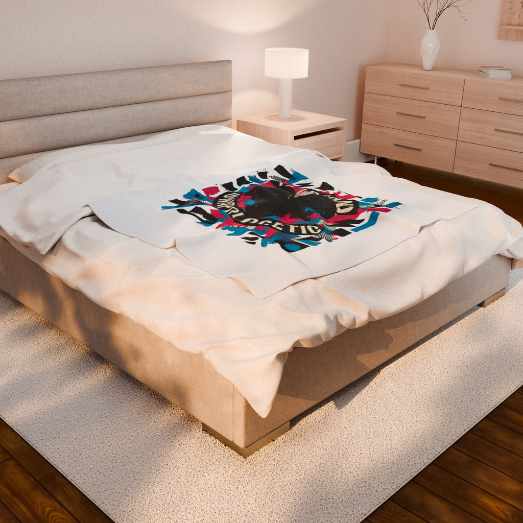 Plush Blanket — "Fierce and Unapologetic" Heart Graphic